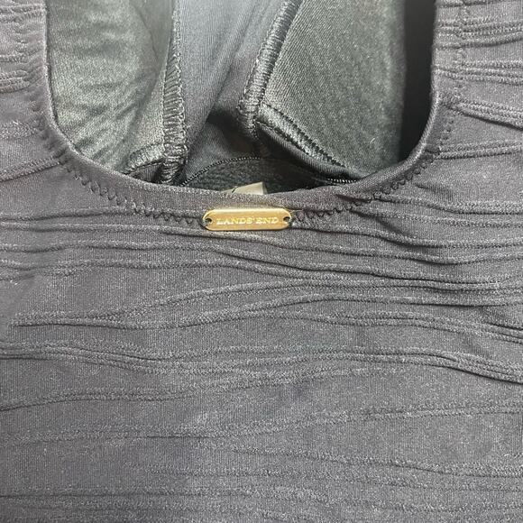 Lands end black textured bath suit top - Picture 7 of 7